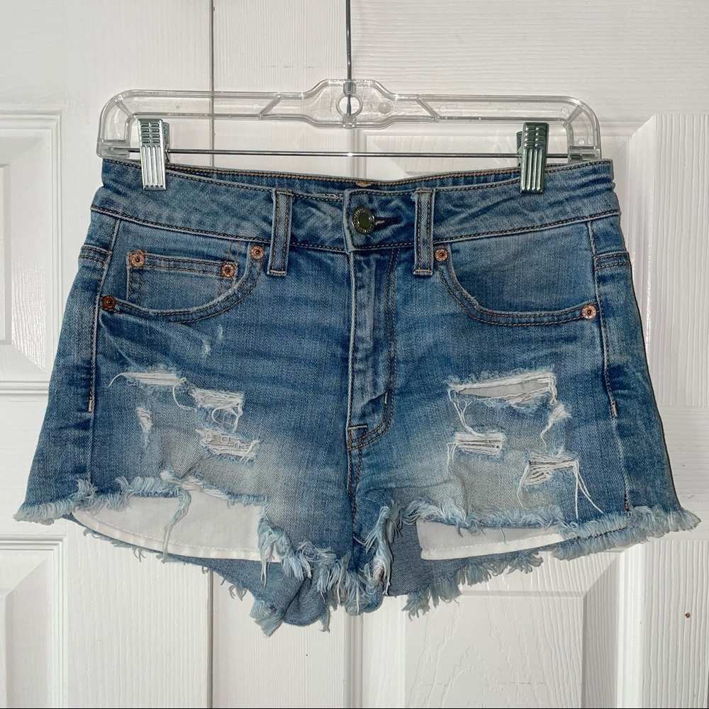 AE High-Waisted "Festival" Distressed Jean Shorts